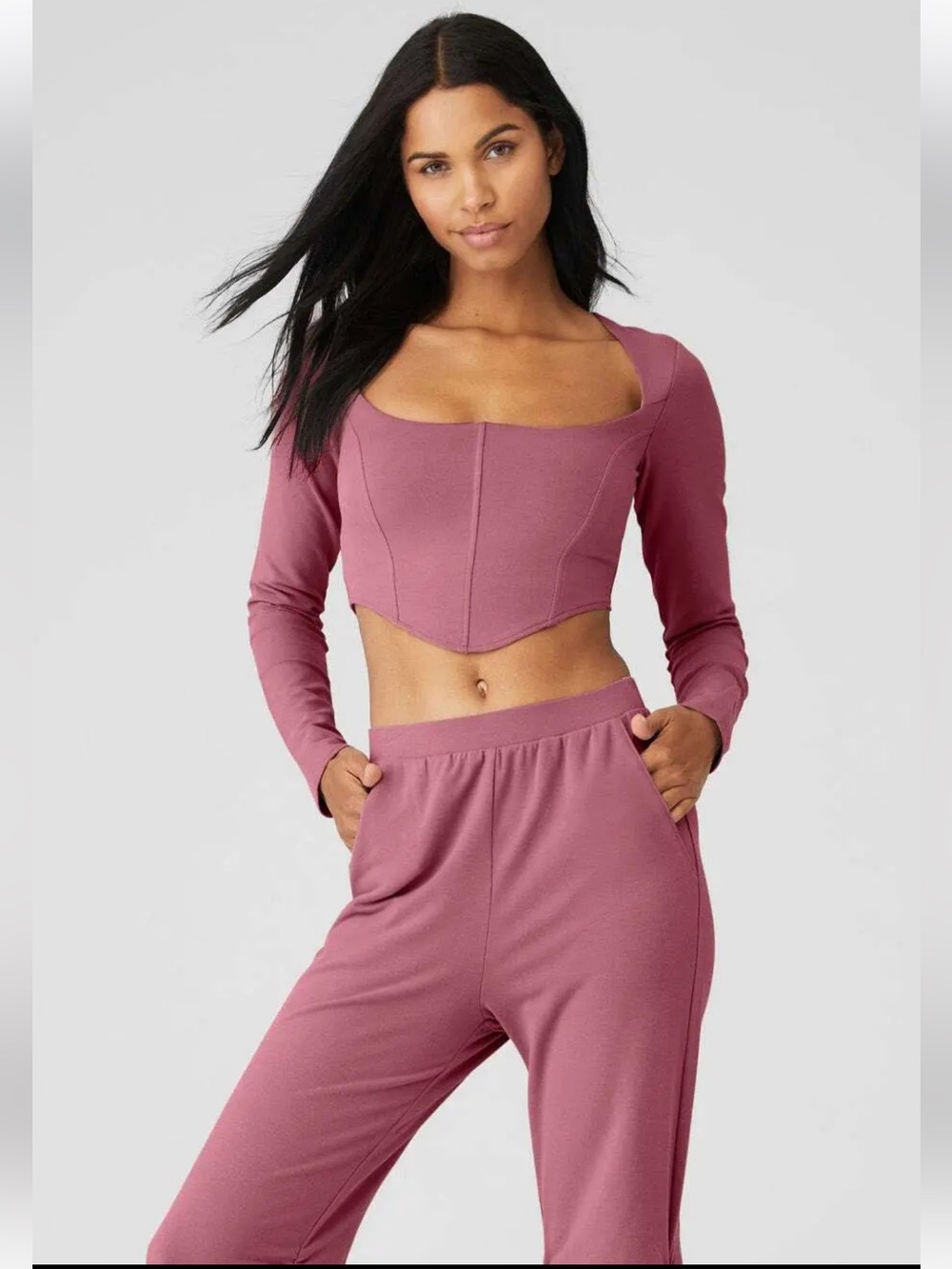 Alo Yoga Soft Sculpt Long Sleeve Top - Mars Clay
